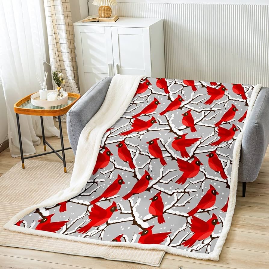 Red Bird Blanket atelieryuwa.ciao.jp