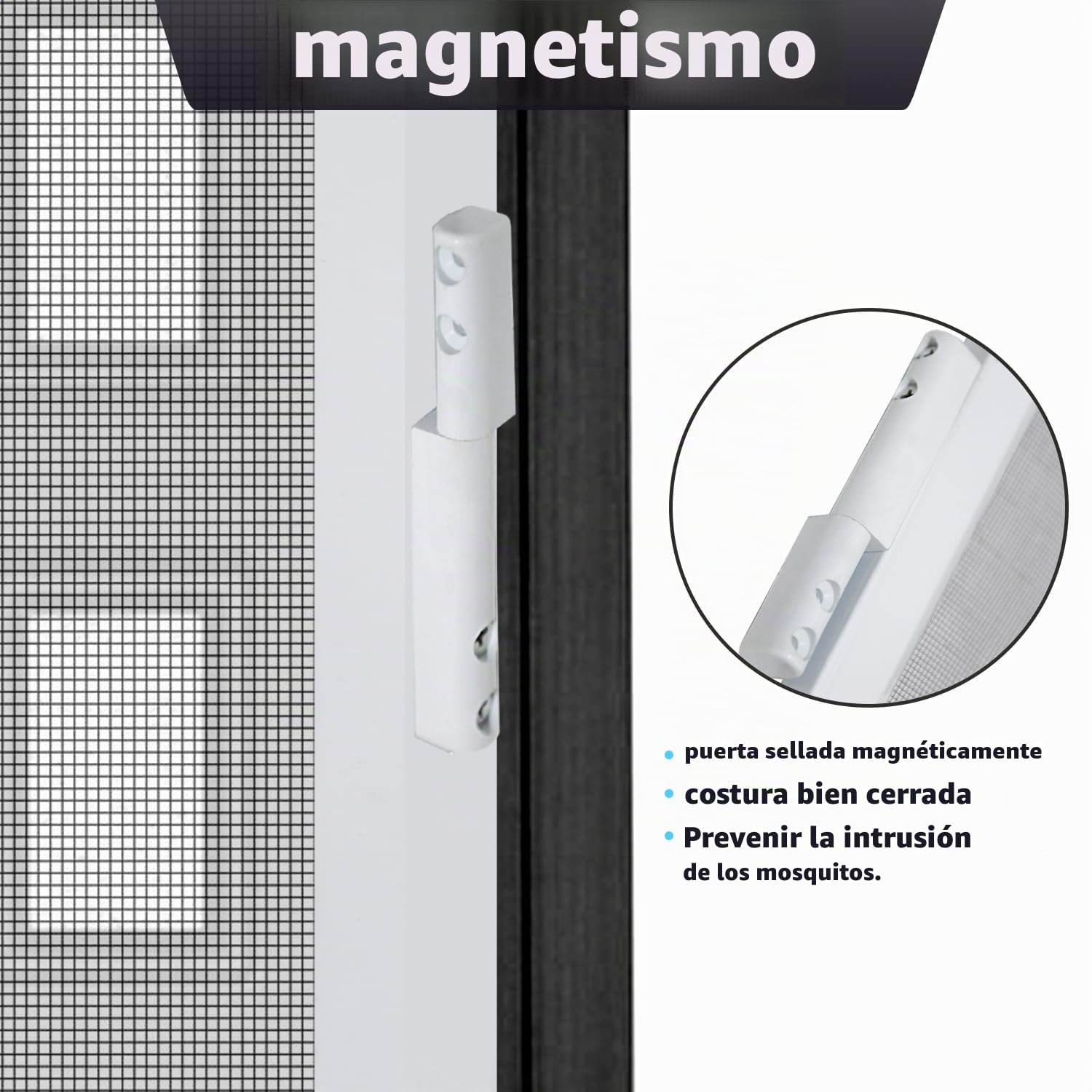 Mosquitera para puerta con marco de aluminio, 120 x 240 cm, para balcón, mosquitera blanca como kit de bricolaje, mosquitera para terraza