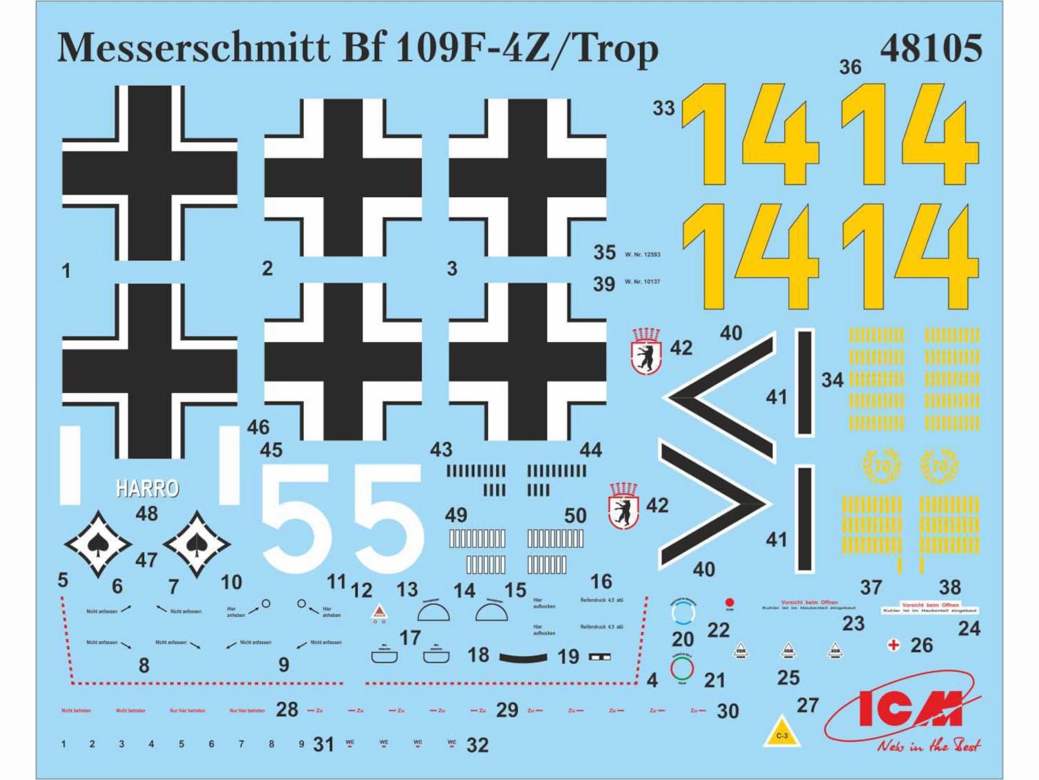 Amazon | アイシーエム ICM 1/48 ドイツ軍 メッサーシュミット Bf109F