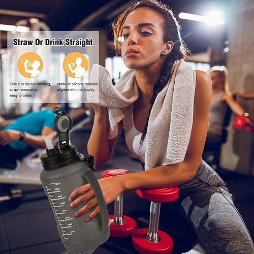 Miniatura 62 de E-Senior Botella de agua plegable sin BPA – Botella de agua plegable de 20 oz para botellas de viaje deportivas con triple a prueba de fugas, ligera