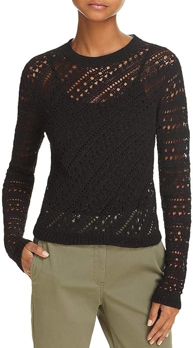 crochet black sweater