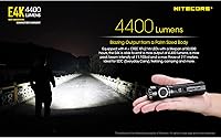 Vista 6 de Nitecore Linterna recargable compacta de alta potencia E4K de 4400 lúmenes EDC con un adaptador de carga LumenTac