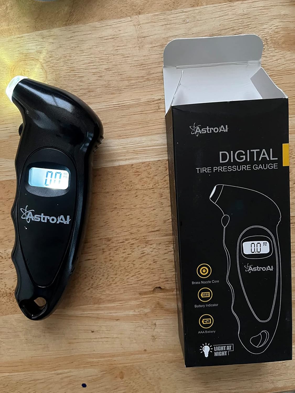 AstroAI 150 PSI Black Digital Tire Pressure Gauge, Air Pressure Gauge