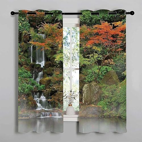 Miniatura 3 de Cortinas De Cocina Modernas Lake House Decor - Paneles de cortina para puerta corta con ojales, 55 pulgadas de ancho por 55 pulgadas de largo, 2