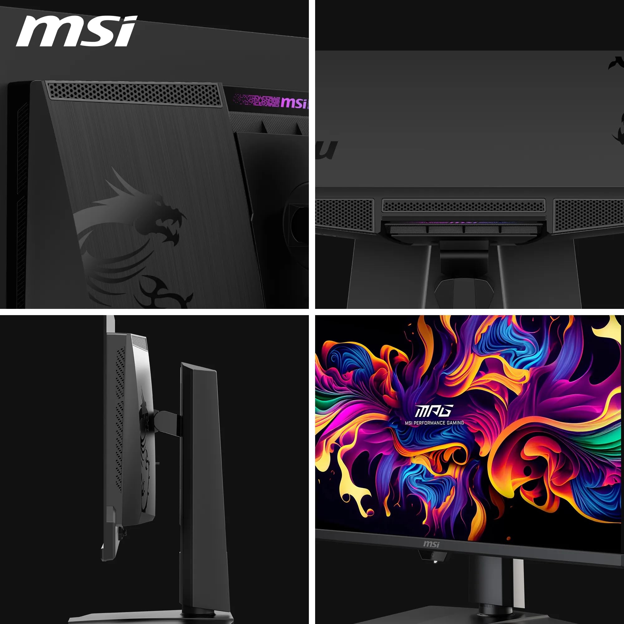 MSI MPG 271QR QD-OLED X50 Écran Gaming 26.5” WQHD | Dalle QD-OLED 2560x1440, 500Hz, 0,03ms, compatible VESA, HDMI, DisplayPort, USB-C, compatible G-SYNC et FreeSync
