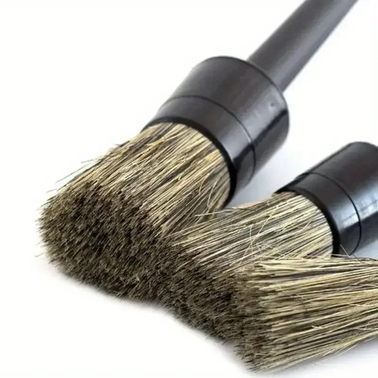 3szt Zewnętrzna szczotka do detali wnętrza samochodu Szczotki z włosia dzika do czyszczenia samochodu Auto Detail Tools