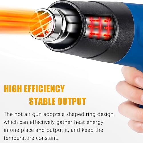 Miniatura 5 de Pistola de calor para envoltura de vinilo, pistola de calor para manualidades, soplador de pistola de calor, pistola de calor de tienda, pistola de