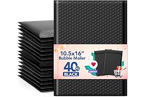 GSSUSA Black Bubble Mailers 40 Pack Padded Envelopes