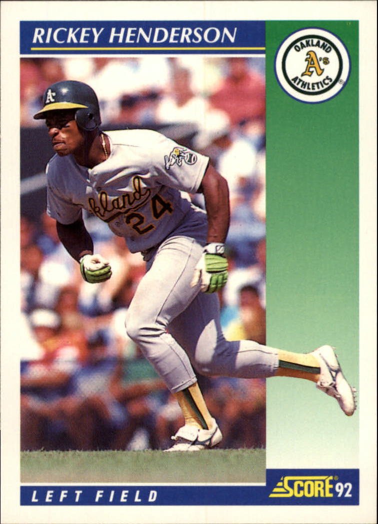 Amazon.com: 1992 Score Baseball Card #480 Rickey Henderson