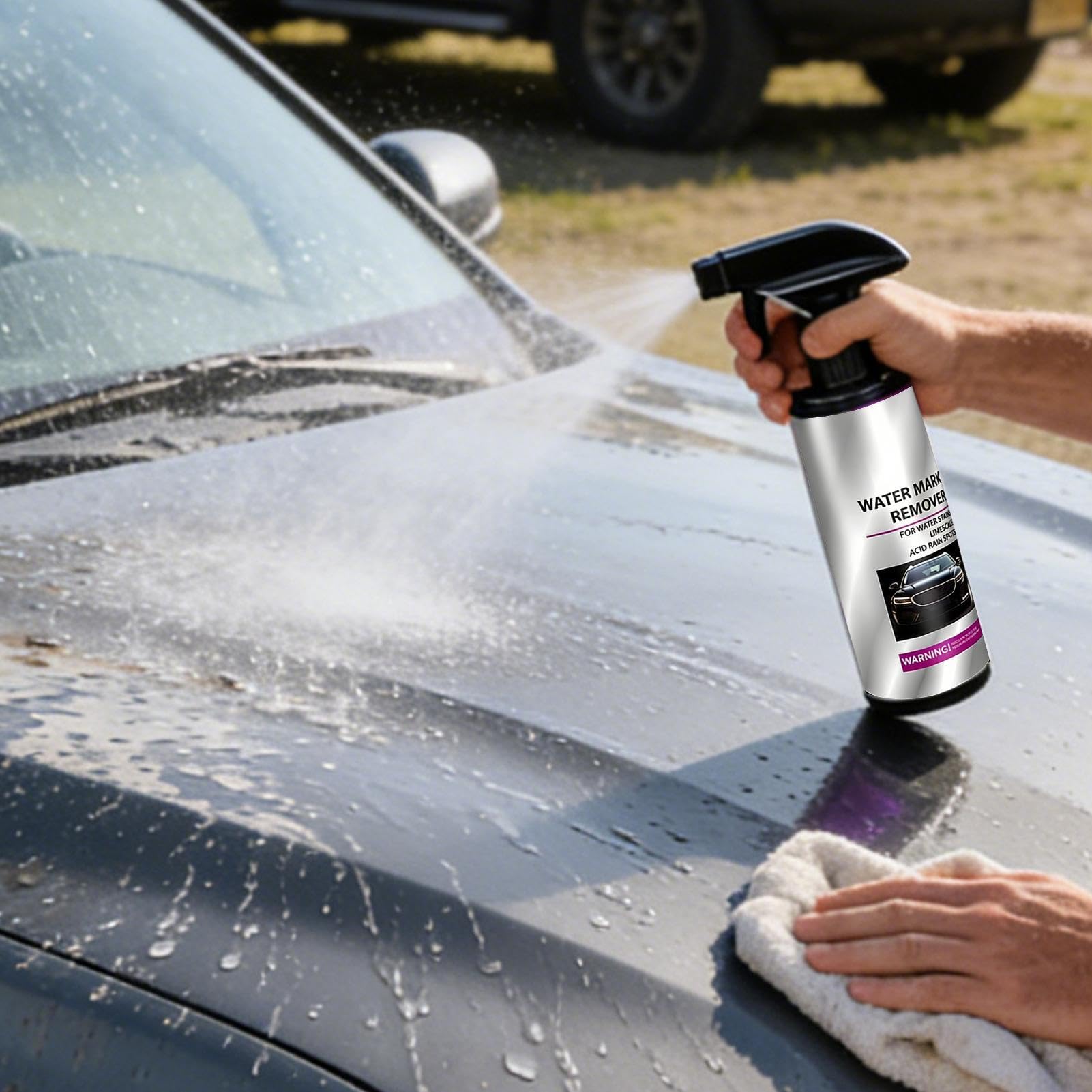 Water Stain Remover for Car, Vehicle Stain Eliminator Spray, Auto Detailing Water Spot Remover for Paint, Glass, Home, Garage, Workshop, SUV, Sedan