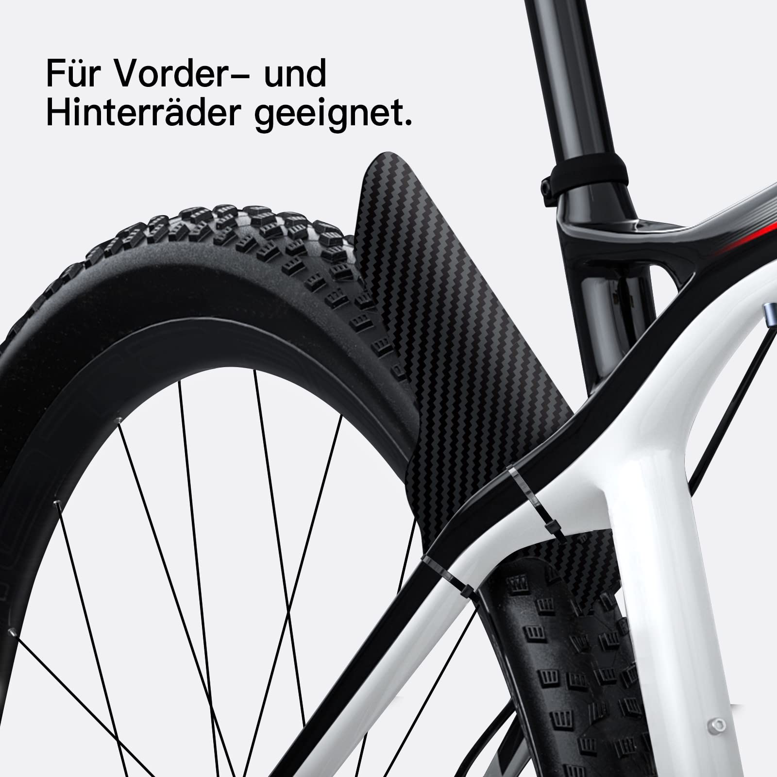 NICEDACK Spatborden voor mountainbike, 2 stuks, spatbord van 20-29 inch, MTB-spatbord voor en achter, compatibele fiets, spatbescherming