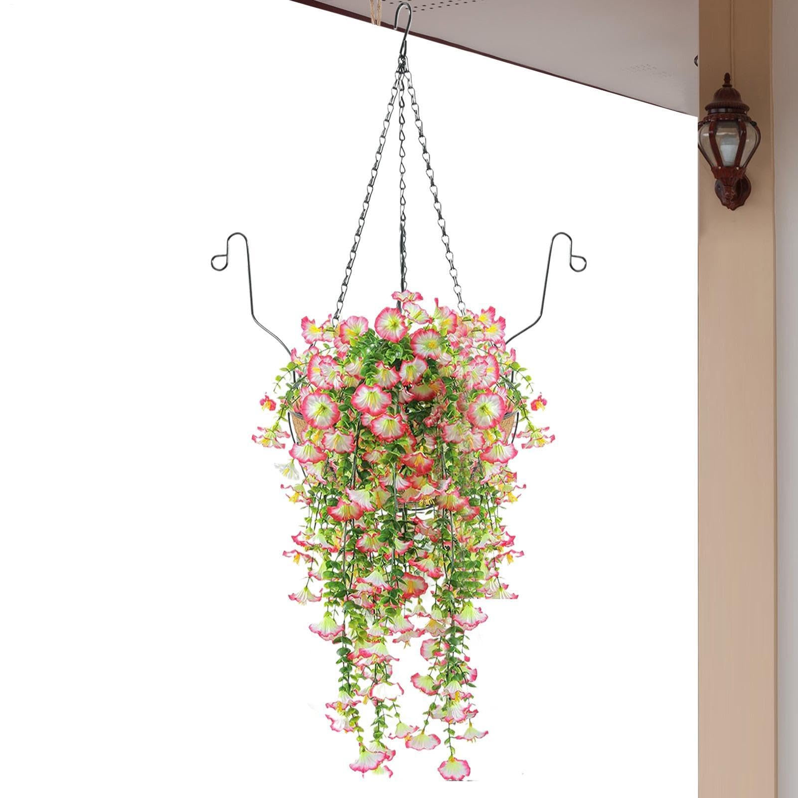 Fiori Finti Decorazione floreale realistica per casa e giardino | Cesto appendibile di fiori e piante artificiali Per Giardino Balcone Cortile Corridoio Sala Da Pranzo Casa Finestra Festa