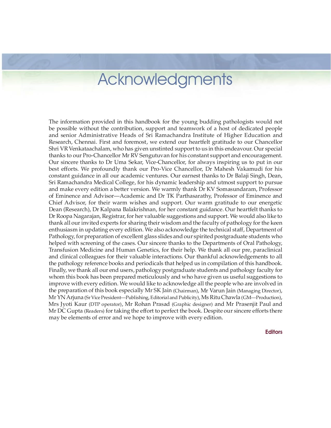 Handbook of Pathology For Postgraduate Students