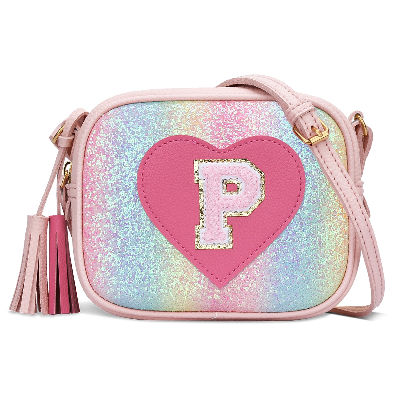 KKXIU Valentines Day Gifts for Kids 2 3 4 5 6 7 8 Year Old Girl Gift Toddler Purse Crossbody Bag | Gift, with Tassel