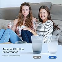 Vista 8 de GLACIER FRESH Repuesto para filtro de agua y filtro de aire para refrigerador LT800P, compatible con LG LT800P, LT800PC, LSXS26326S, Kenmore 46-9490