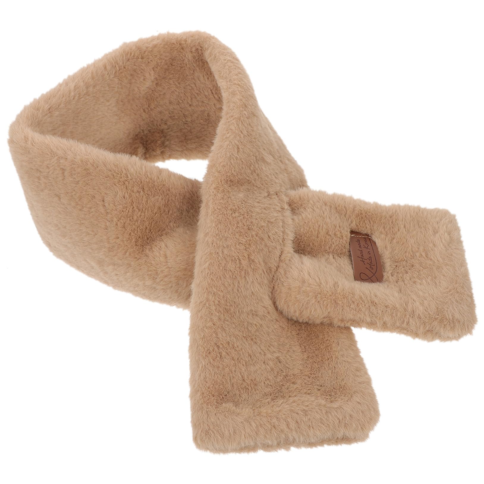 BESTYASH Warmth Meets Style Plush Cross Neck Wrap Cozy Furry Scarf Insulated Collar for Women for Outdoor Adventures Daily Wear Colors