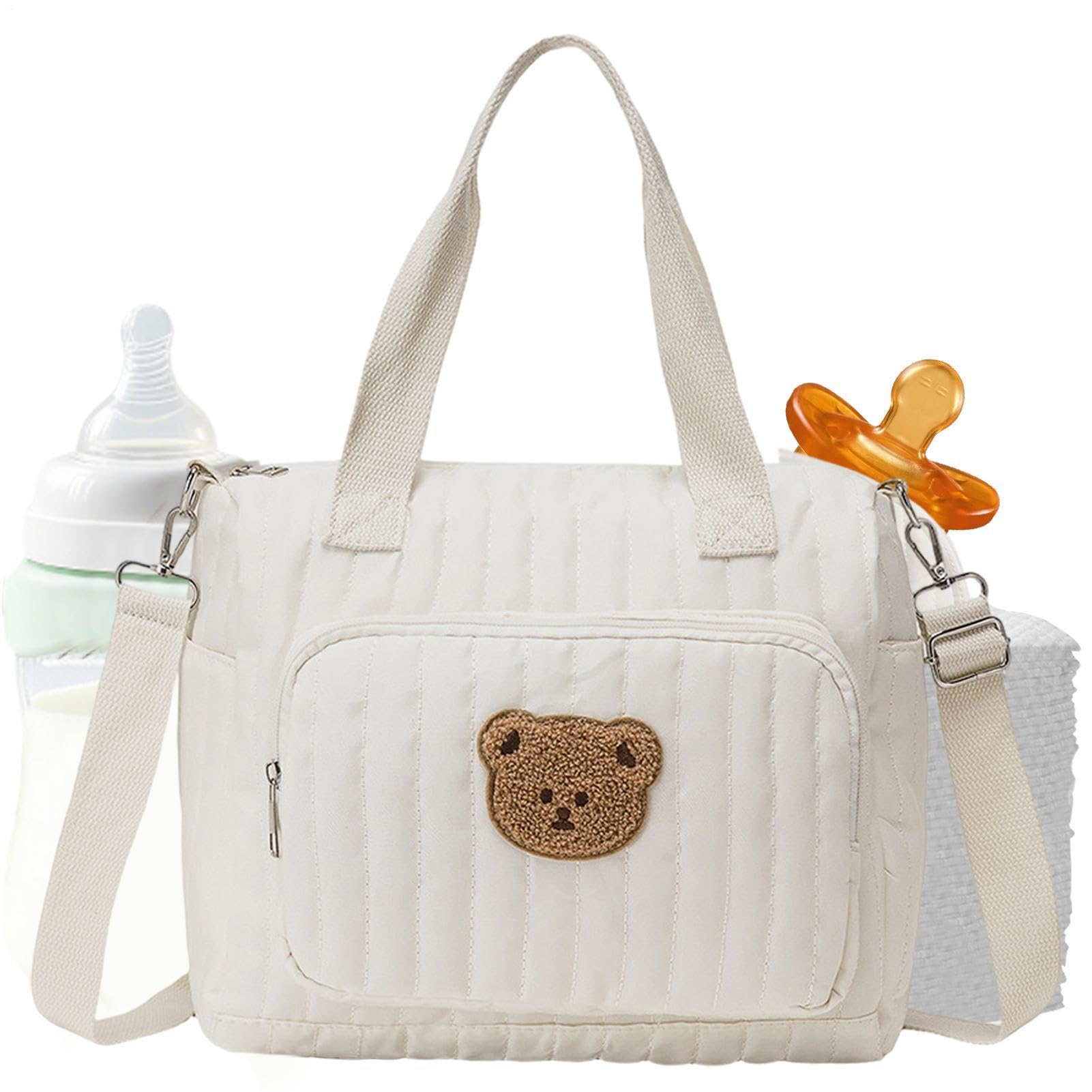 Borsa Da Ospedale Per Mamme, Comoda Da Trasportare, Materiale In Cotone Poliestere, Borsa Da Clinica, Mommy B-Ag, Design Con Orsetto Adorabile, Per Viaggi, Lavoro, Palestra, Scuola, Ospedale, Spiaggia