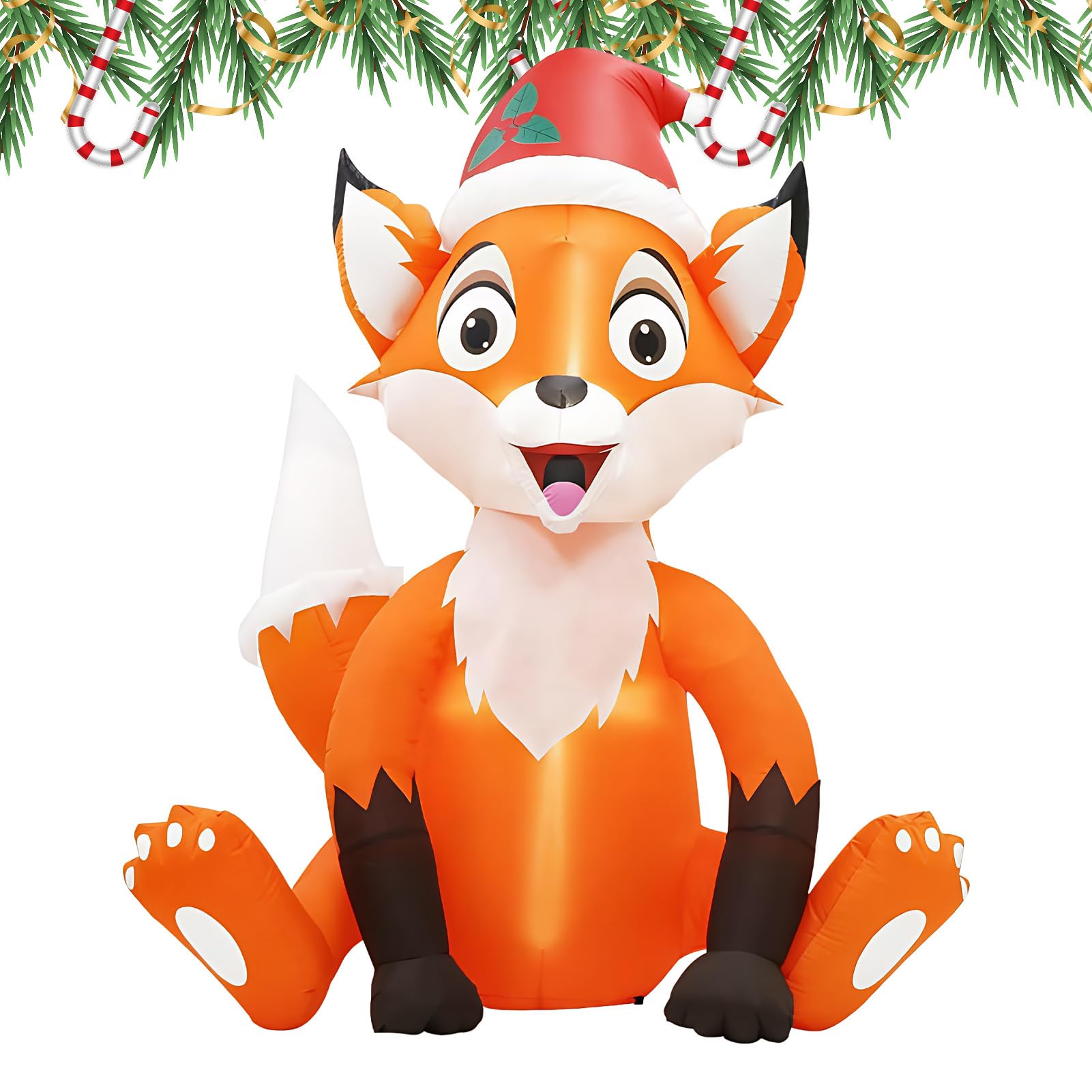 Décoration de Noël gonflable de 1,8m avec LED intégrées pour jardin et extérieur