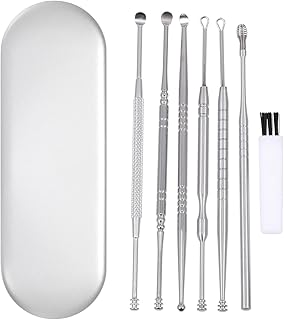 1 Set Stainless Steel Ear Spoon Ear Wax Spoon Ear Wax Removal Tool Ear Wax Picking Tool Ear Scoop Ear Curette Toothpick Nursing kit Practical Ear Cleaners Cosmetic Travel