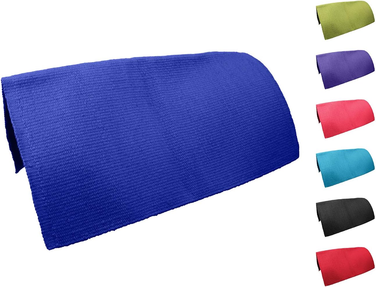 Tahoe Tack Reno New Zealand Wool Saddle Blanket, Royal Blue, 36 x 34"