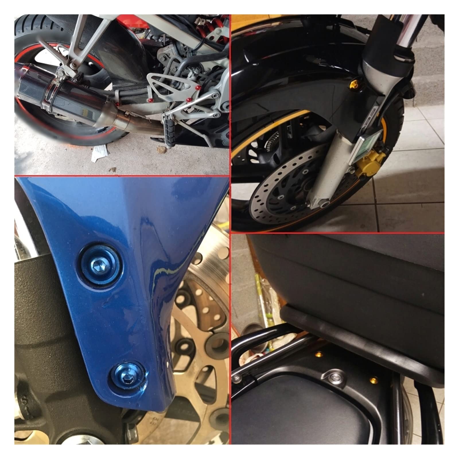 Vite sostituita Moto Parabrezza Carena Bulloni Dadi Viti Rondella Kit Di Fissaggio Pinze Per Honda CBR 600 F2 F3 F4 F4i CBR600RR(Vert)