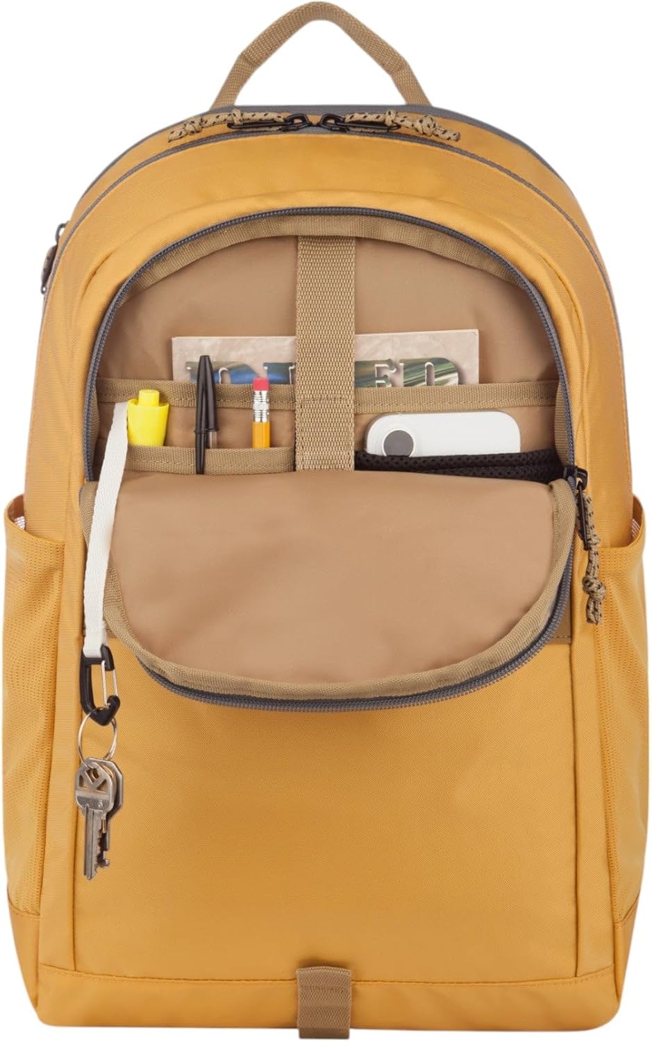 Eddie Bauer University Backpack 26L | Everyday Carry | Work | Travel | Commuter | Padded Laptop Sleeve | Stretch Bottle Pockets | Lightweight | Durable - Field Gold - Image 7