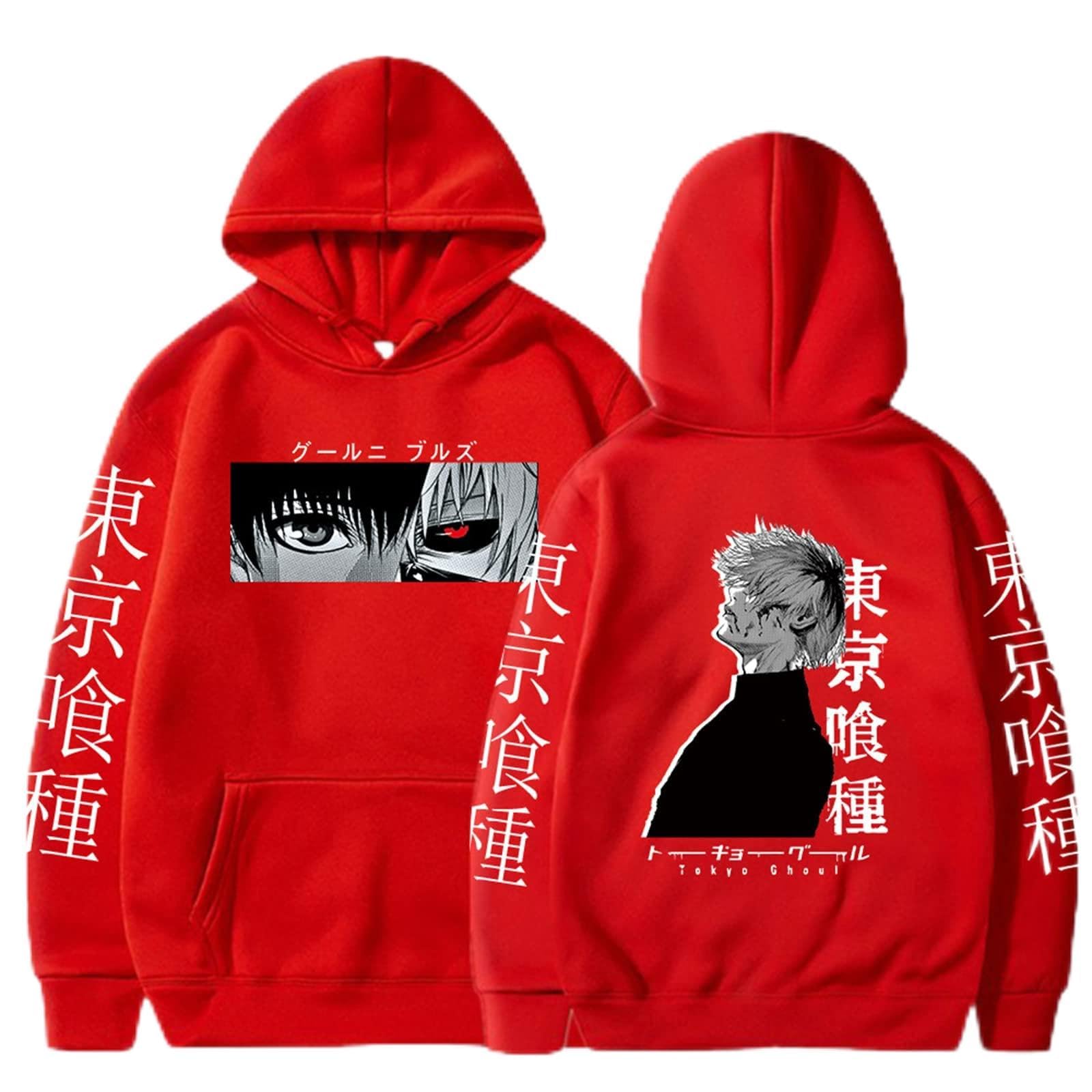 Tokyo Ghoul Hoodie Sweater Japanese Anime Tokyo Ghoul Sweatshirt Pullover Cosplay Costume Red