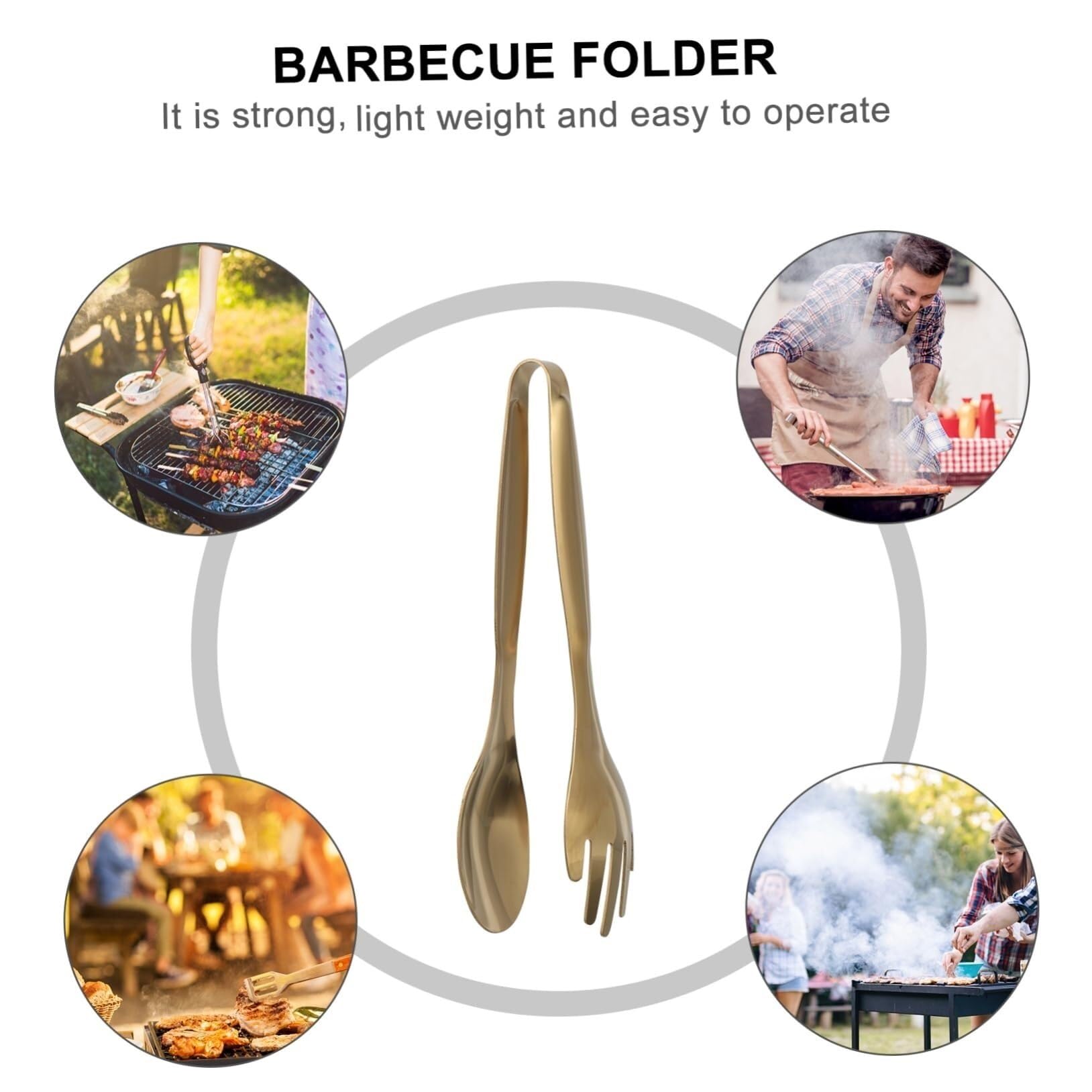 Pinzas para Parrilla Cocinar Las Pinzas For Carne De Acero Inoxidable Son Adecuadas For Buffets Al Aire Libre, Pinzas For Servir Utensilios De Cocina(Blue,Silver)