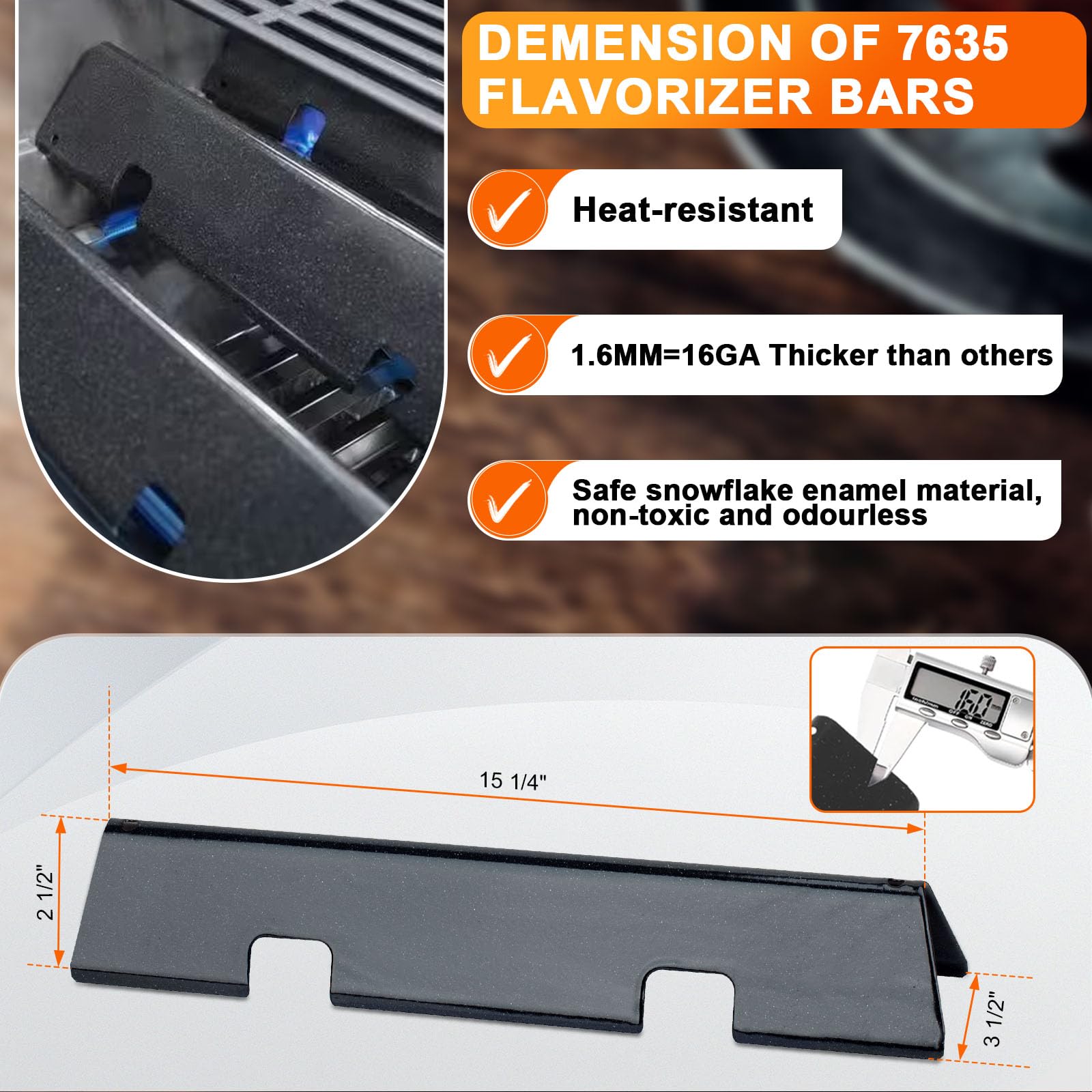 PETKAO Flavorizer Bars for 7635 67045 Weber Spirit ii E-210 Flavorizer Bars & 68843 7636 69797 67046 Weber Spirit ii Grill Parts E310