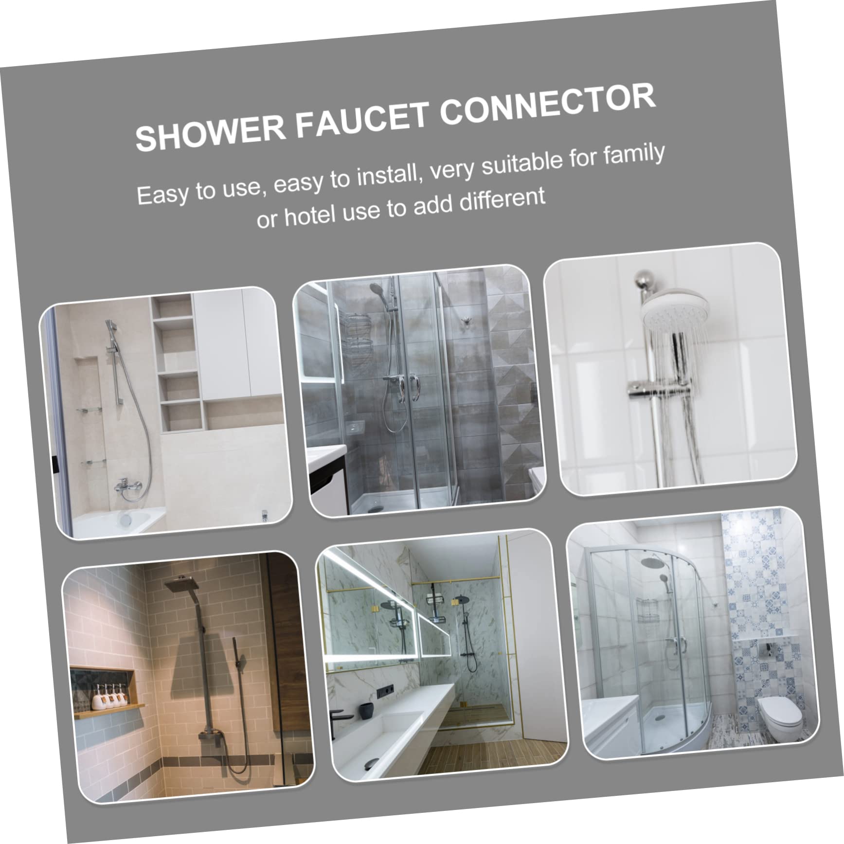 Uonlytech adaptador grifo ducha pared conector manguera montaje superficie superficie kit instalación ducha expuesta soporte fijación sin excavación