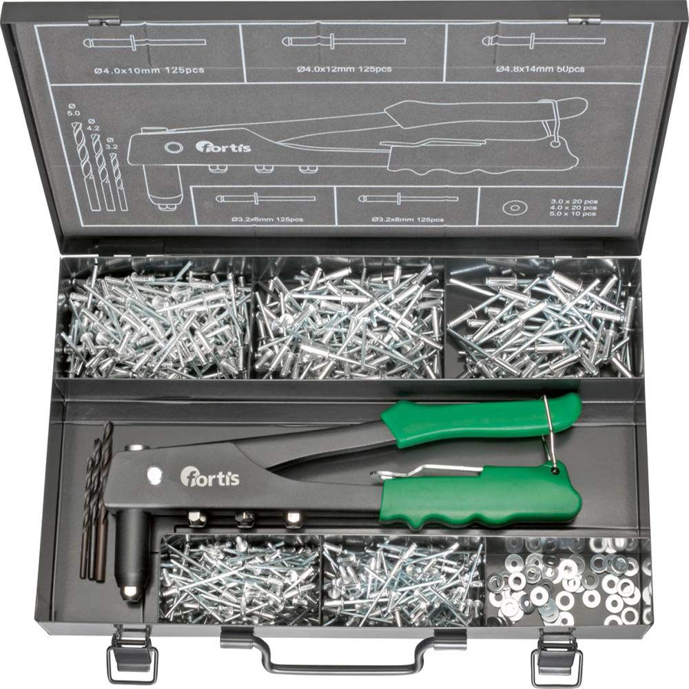 FORTIS Surtido de remaches ciegos 604 piezas