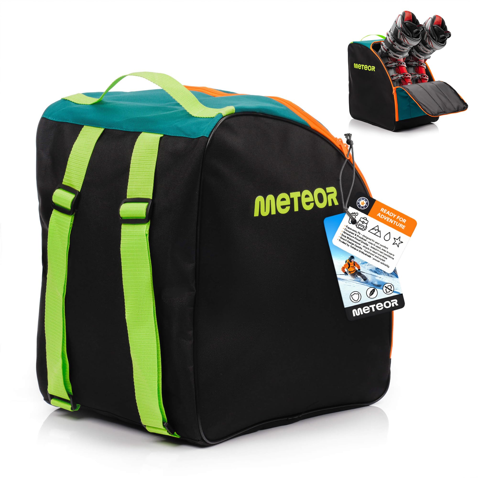 Meteor Bolsa Botas Esquí Mochila Snowboard Bolsillo Gafas Tabla Casco Patines