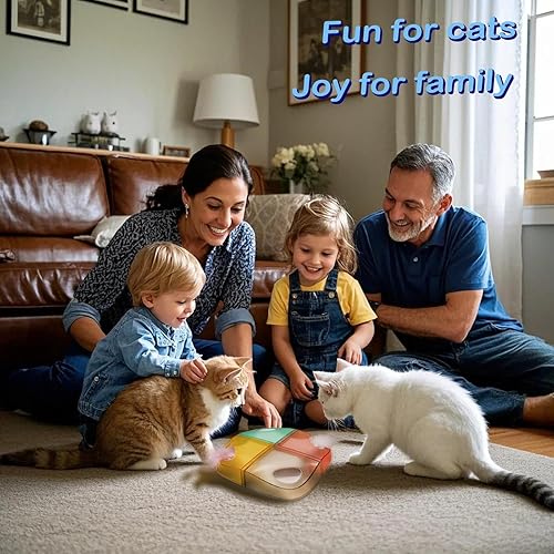 Miniatura 3 de Juguetes para gatos interactivos automáticos Whack-A-MoleHide and Seek Ultra Fun Smart Cat Feather Toy para gatos de interior recargable 2 plumas 4