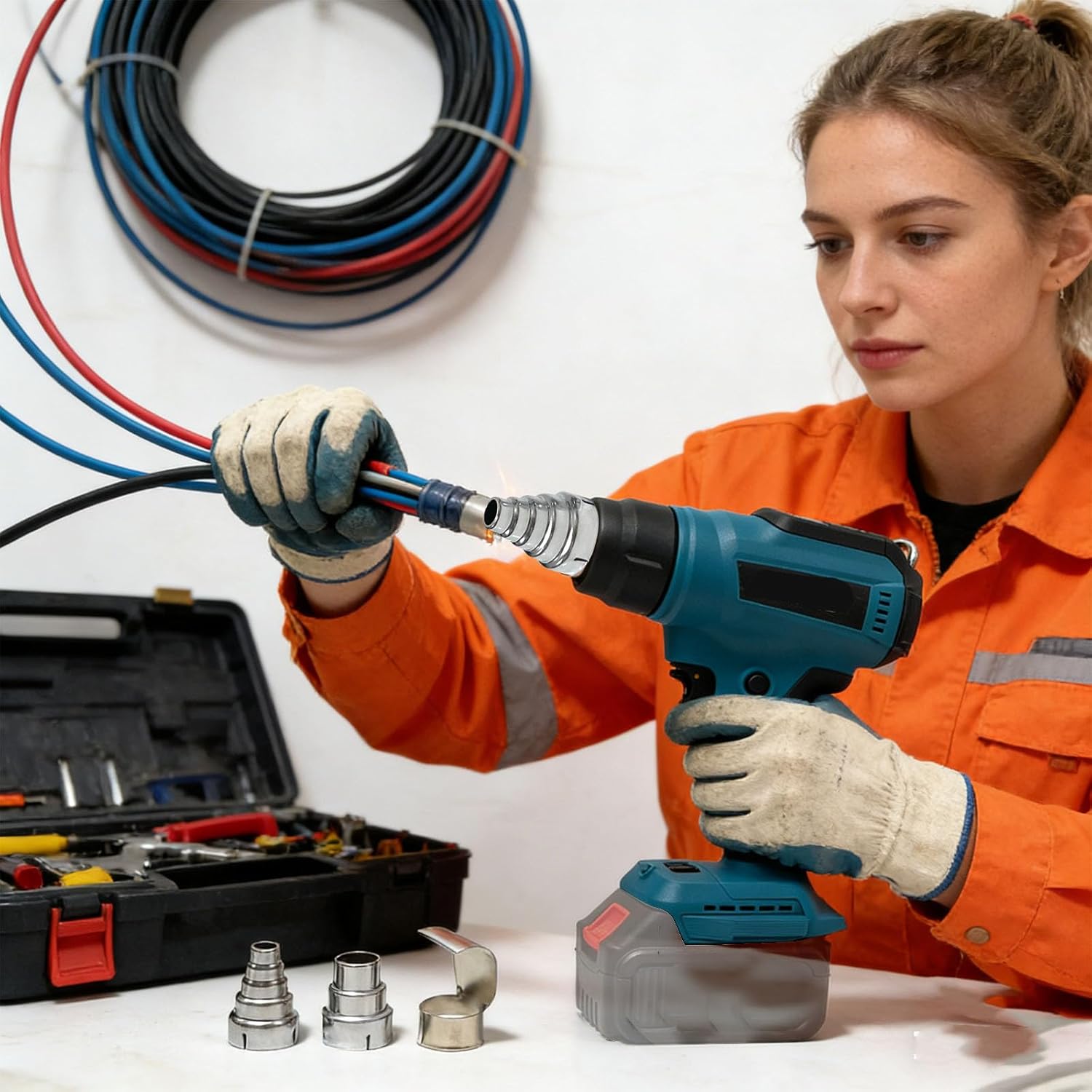 Pack of 1 Compact Heat Adjustable Temperature Lightweight Bare Tool for Projects Warmth