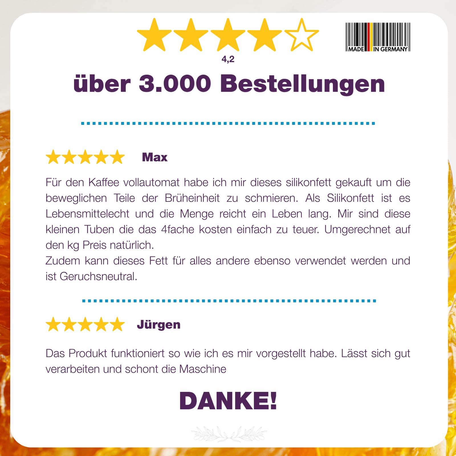 TECHNOLIT Lebensmittel-Schmierfett 390 g | Lebensmittelecht NSF-H1 | Getriebefett für Küchenmaschinen, Gleitlager, Wälzlager & Backofenschienen
