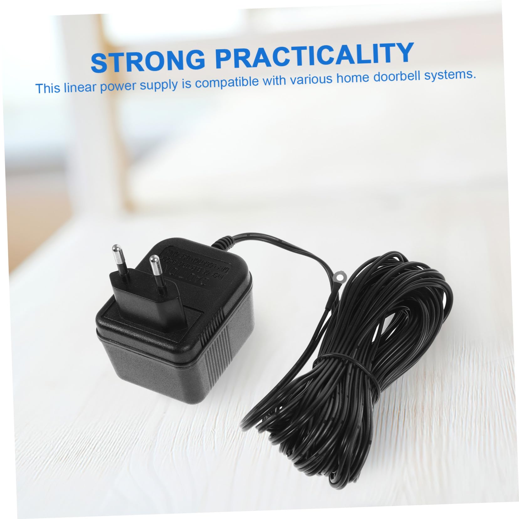 LIFKOME Adaptador de Corriente de Plástico Negro para Timbre Vídeo 24v500mah Suministro Estable Diseño Elegante y Compatible Sistemas de Timbre para Uso Doméstico
