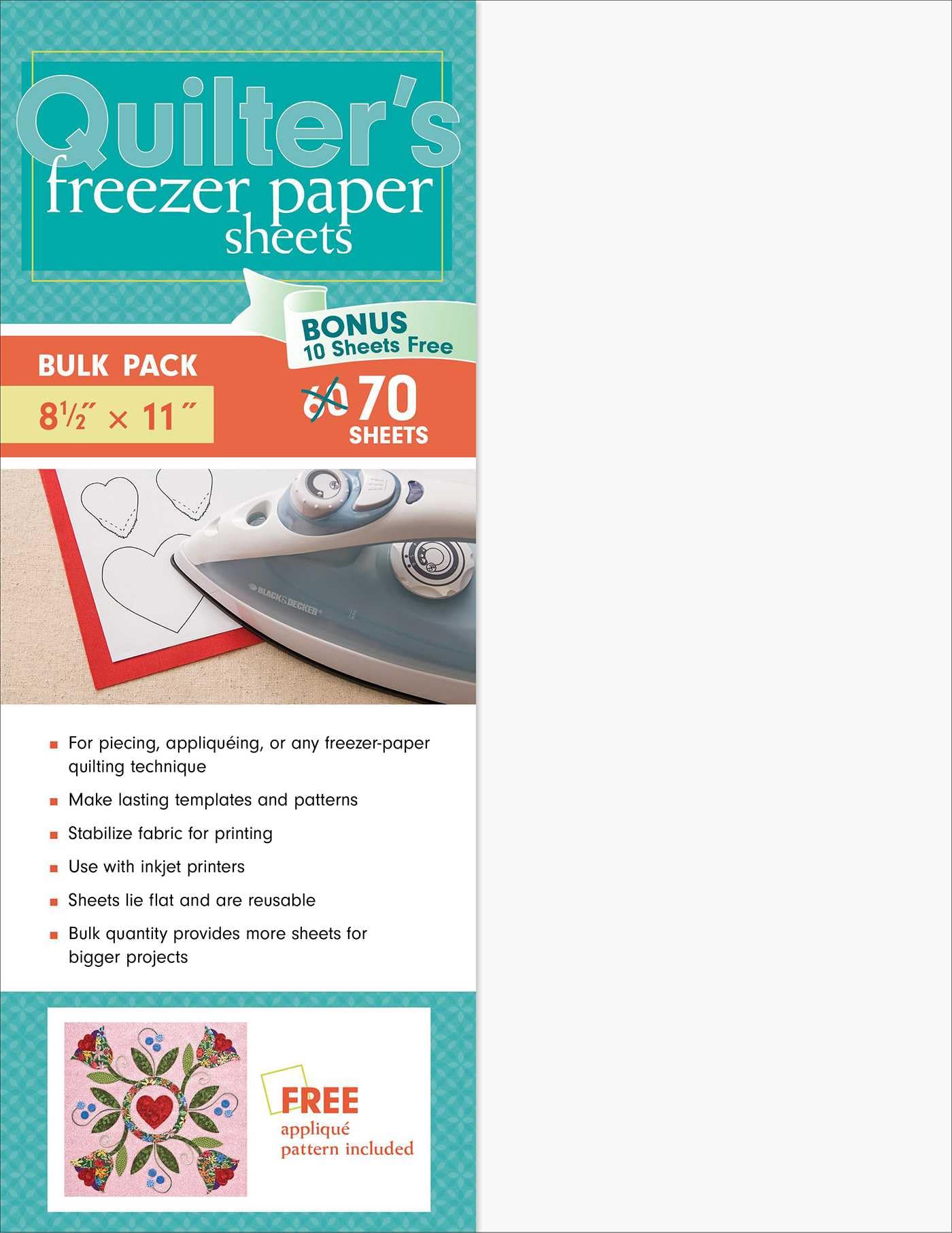 Quilters Freezer Paper Sheets, Bulk Pack by C&T Publishing - 9781617451492