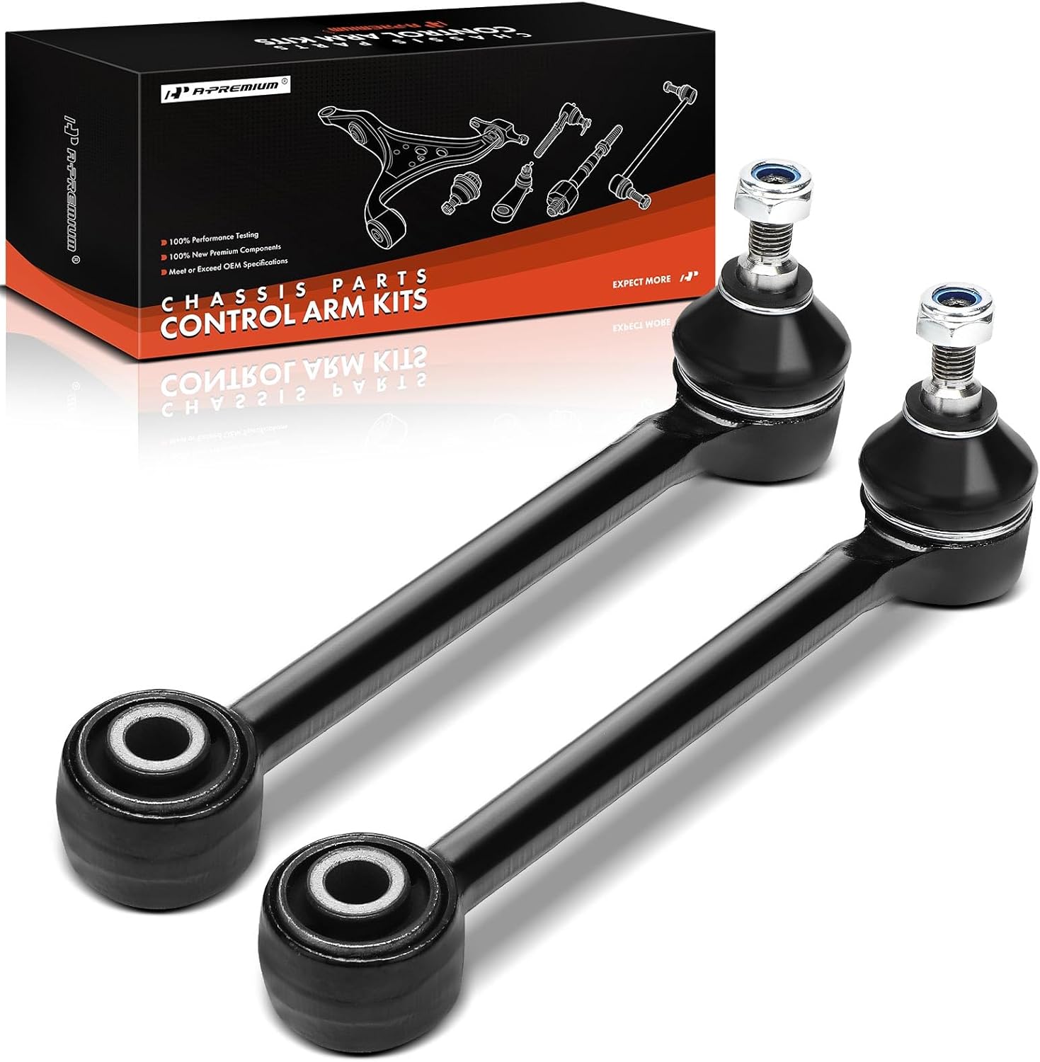 A-Premium 2 x Rear Forward Upper Control Arm, with Ball Joint & Bushing, Compatible with Hyundai Tucson 2010-2015, Kia Optima 2006-2010, Sportage 2011-2016, Rondo 2007-2012, Magentis 2006-2010