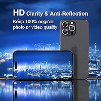 Vista 44 de Misea [3+1] for iPhone 14 Pro/iPhone 14 Pro Max Camera Lens Protector Bling, 9H Tempered Glass Camera Cover Screen Protector Metal Individual Ring