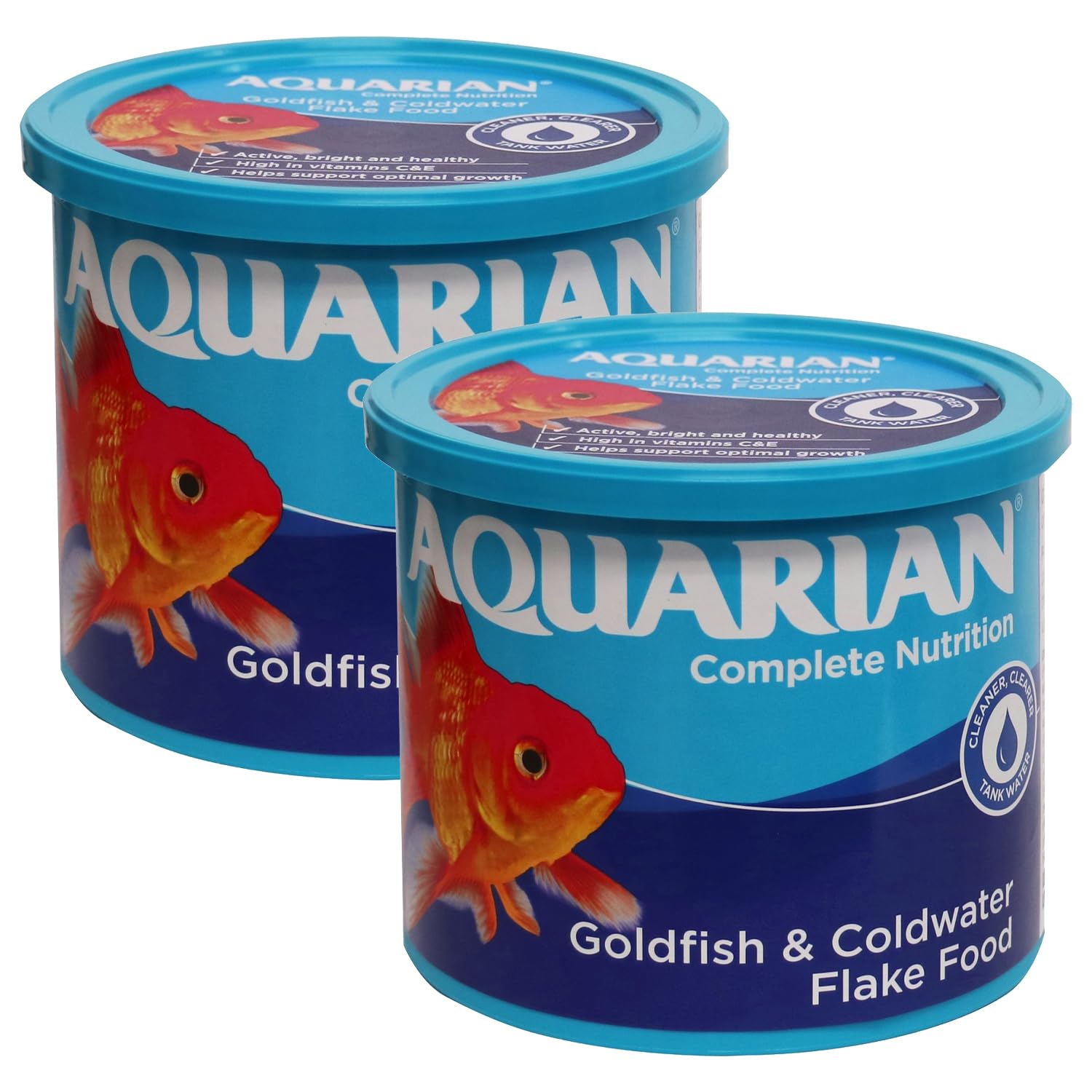 Aquarian Goldfish Flakes 200g (Pack of 2) | Nutritionally Balanced Food for Healthy Growth, Clean Water & Vibrant Colours | Complete Daily Diet for All Types of Goldfish | 2 x 200g Foil Sealed Tubs