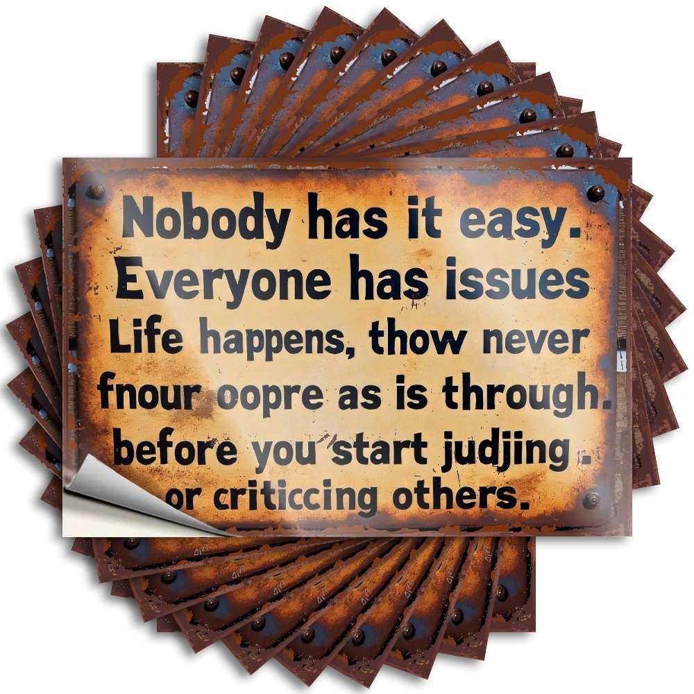 Decals Home Gym Decor Custom Stickers, Cover Waterproof Nobody Has It Easy. Everyone Has Issues. Life Happens for Hydro Flask | Fall Vinyl Decals for Travel Holiday Gift(8X12CM)