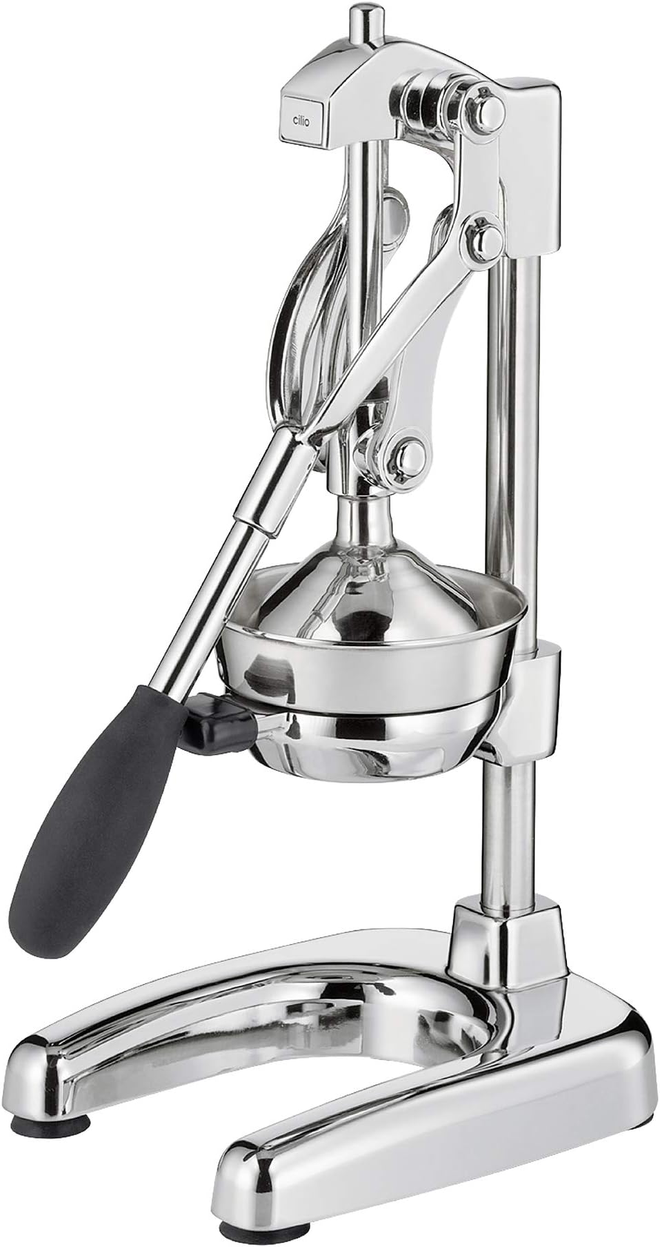 Cilio Commercial Grade Citrus Press Juicer, Polished Silver