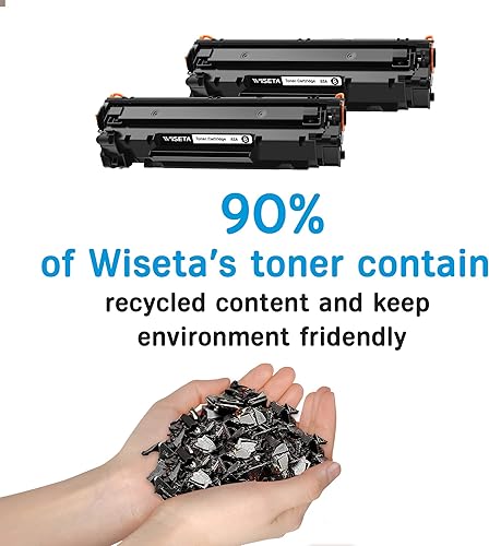 Miniatura 2 de WISETA 83A - Cartucho de tóner de repuesto para HP 83A CF283A, compatible con Laserjet Pro MFP M201dw 125nw M127fw M127fn M225dw M225d M125a (2