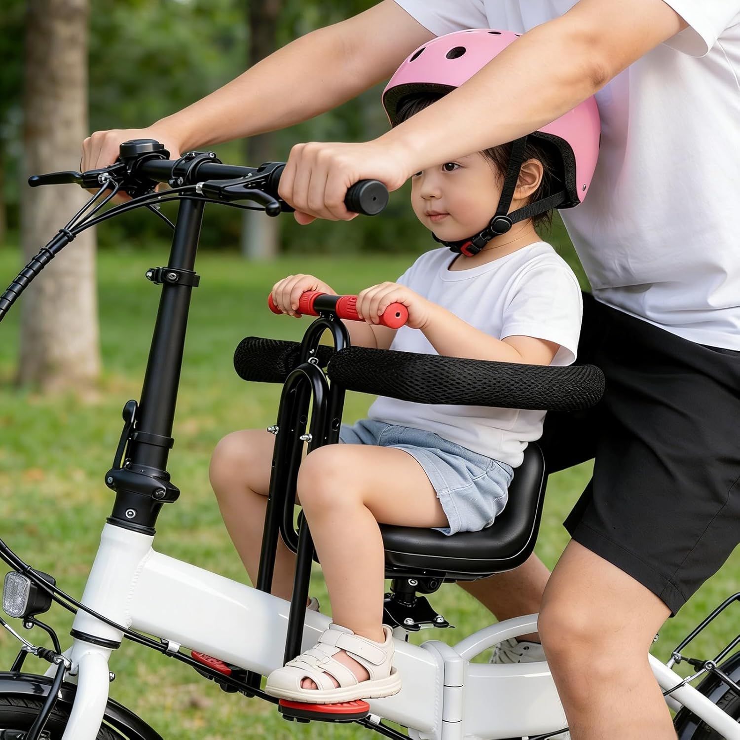 Brobear Kid's Bike seat Front Child Carrier Bike Chair for Bicycle Kids seat for Children Accompanying Children's Growth While Ensuring Safety 2~4 Years,Weight 55 lbs