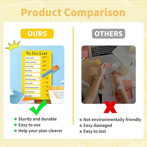Miniatura 2 de Tabla de tareas de 4 piezas para niños, varios niños, tabla de rutina deslizante lista de tareas reutilizables, lista de verificación de RV, tabla