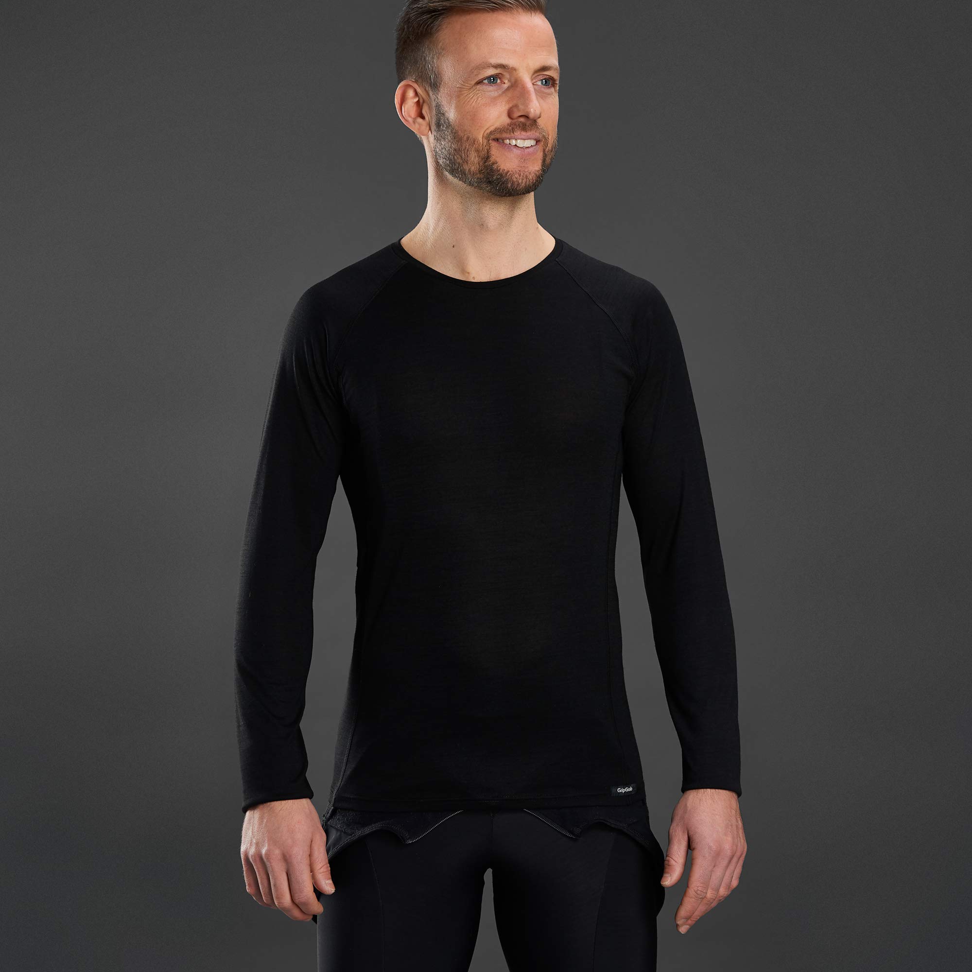GripGrab Merino-Wolle Polyfibre Langarm Radsport Funktions-Unterhemd Langärmliges Thermo Winter Fahrrad Funktionsshirt sous-vêtement Mixte