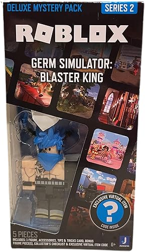 Roblox Paquete misterioso de lujo de la serie 1 - Incluye artículo virtual exclusivo elige figura simulador de germ Blaster King