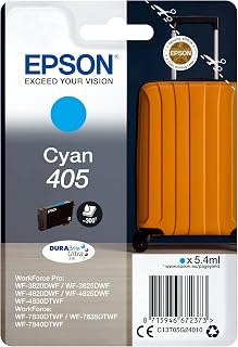 Epson 405 Cyan Suitcase Genuine, DURABrite Ultra Ink