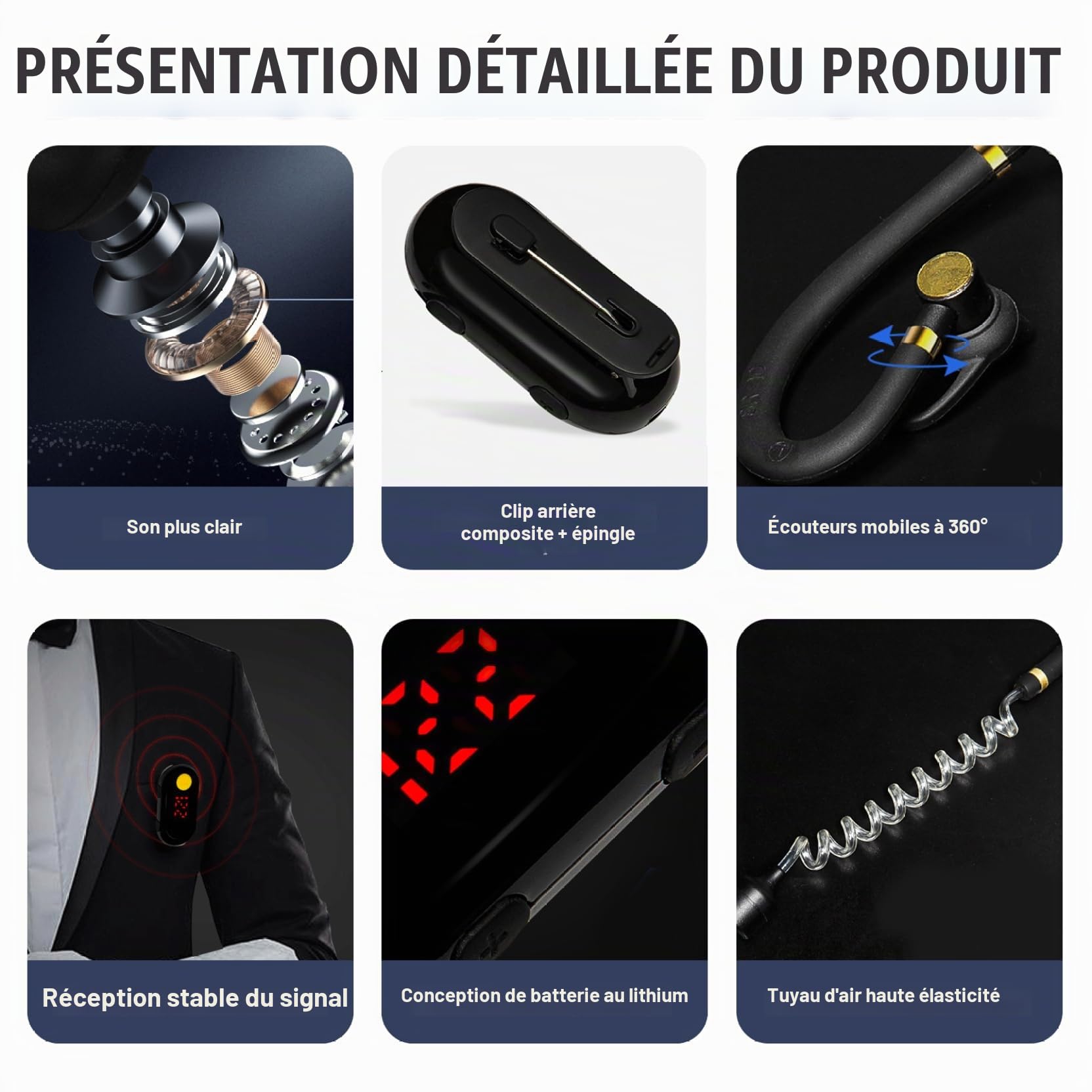 Mini Talkie-walkie Portable 3 pièces, émetteur-récepteur FM, Petits talkies-Walkies pour Restaurants, supermarché, hôpital, Tourisme, Mini Talkie-walkie