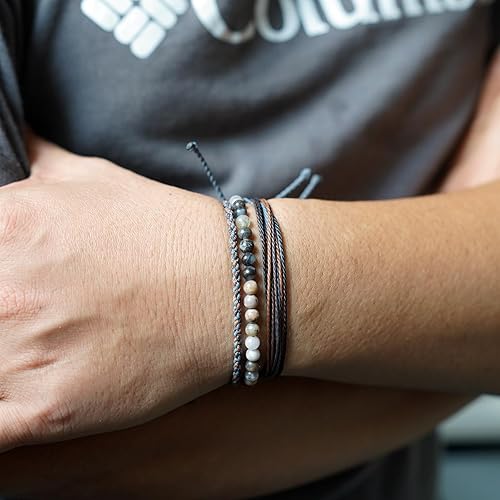 Miniatura 381 de Handmade Natural Stone Beaded Healing Bracelet Gift for Men Adjustable Rope String Bracelet